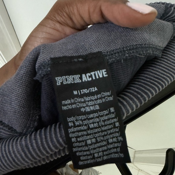 PINK ACTIVE / Ribbed Joggers/ Leggings Size M - Picture 6 of 6